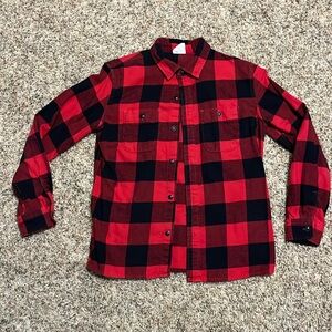 Gap Kids boy red flannel XL